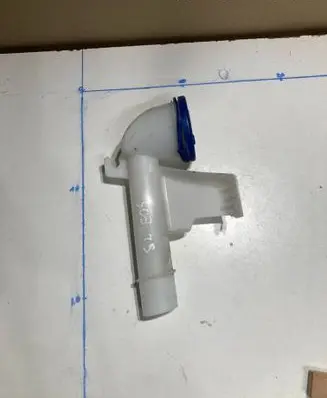 Peugeot 308 Window washer liquid tank fill tube 9800715580