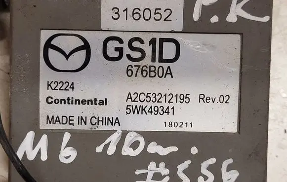 Mazda 6 Keyless (KESSY) go control unit/module GS1D676B0A