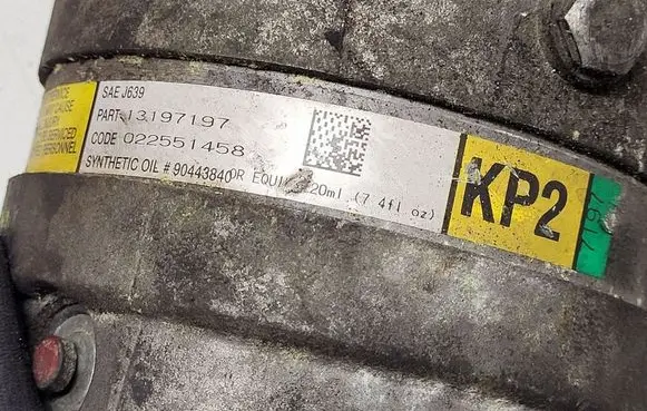 Opel Vectra C Air conditioning (A/C) compressor (pump) 13197197 022551458 SAEJ639