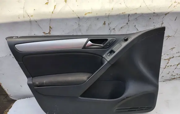 Volkswagen Golf VI Front door card panel trim 5K4867011BK