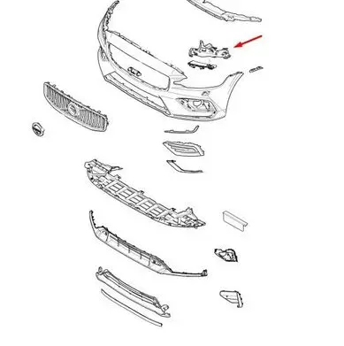 Volvo V60 Front bumper mounting bracket 31455653