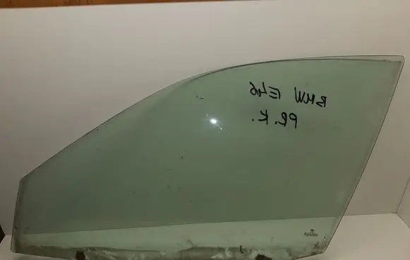 BMW 3 E46 Front door window glass four-door
