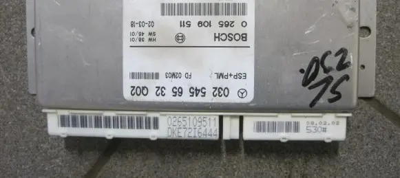 Mercedes-Benz E W211 ESP (stability system) control unit 0325456532 0265109511