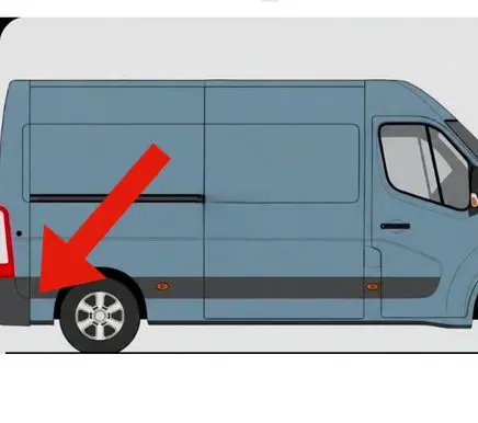 Renault Master III Rear fender molding trim 11504R