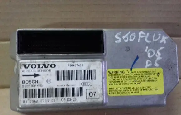 Volvo S60 Airbag control unit/module 0285001655 P30667469