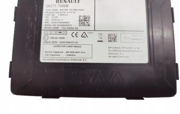 Renault Kadjar GPS navigation control unit/module 282757006R