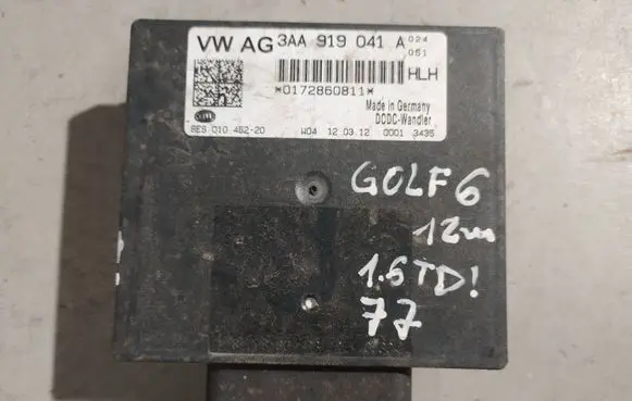 Volkswagen Golf VI Voltage converter/converter module 3AA919041A 0172860811 8ES01045220