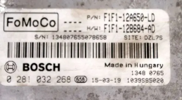 Ford Focus Engine control unit/module F1F112A650LD 0281032268