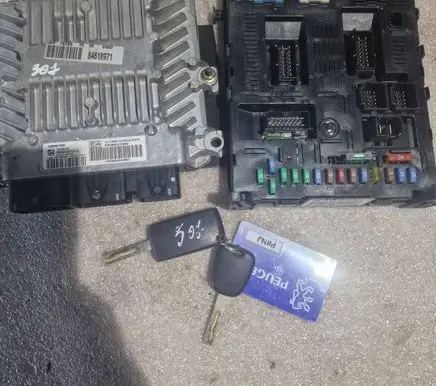 Peugeot 307 Engine ECU kit and lock set 5WS40277JT 9662272980 9655534080