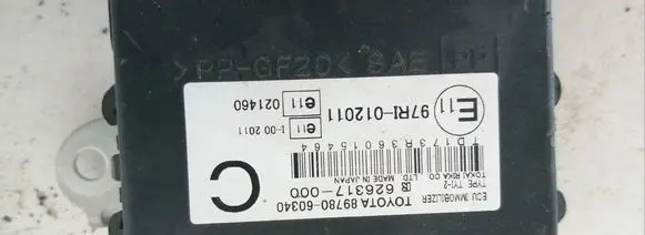 Immobilizer control unit/module