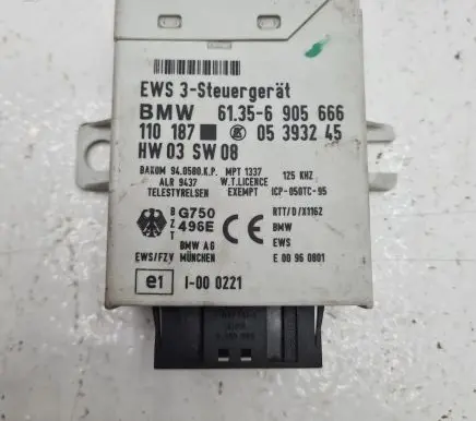 BMW 3 E46 Immobilizer control unit/module 61356905666 05393245 110187