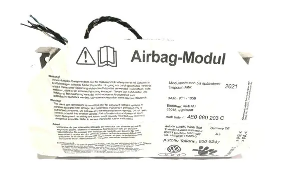 Audi A8 S8 D3 4E Passenger airbag 4E0880203C