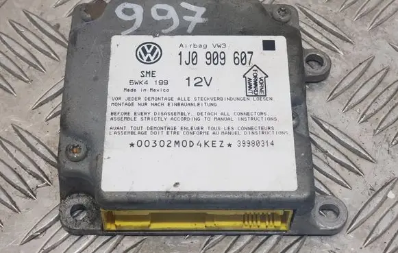 Volkswagen PASSAT B5 Airbag control unit/module 1J0909607