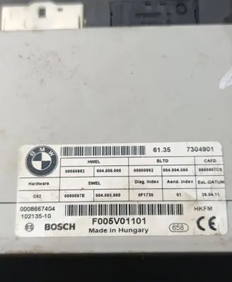 BMW 5 F10 F11 Tailgate/trunk control unit/module 7304901 000900100