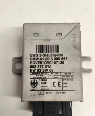 BMW 7 E38 Immobilizer control unit/module 61356905667 YWC107130 608377UTA