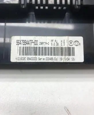 Peugeot 607 Climate control unit 96479944TP 69400003 Z9RFTA0