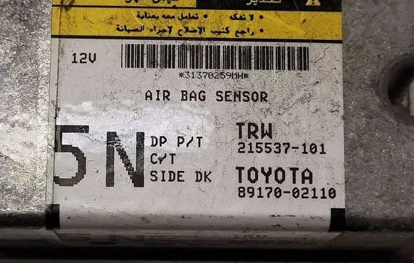 Toyota Auris 150 Airbag control unit/module 8917002110 215537101