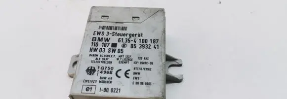 BMW 5 E39 Immobilizer control unit/module 05393241 110187 100187