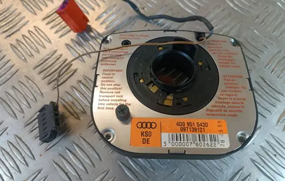 Audi A6 S6 C4 4A Airbag slip ring squib (SRS ring) 4D0951543D 000007602622 097139121