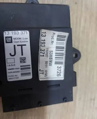 Opel Vectra C Door control unit/module 52HLRN 113127 13193371