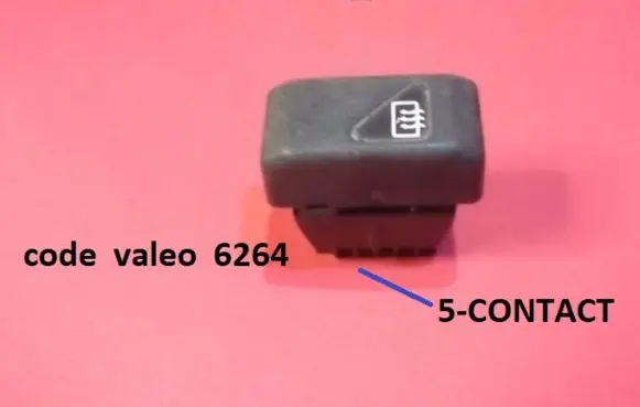 Renault Espace II Windscreen/window heater switch VALEO6264