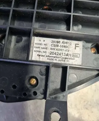 Nissan Primera Climate control unit 28395AV610 20424134H CSW5840C