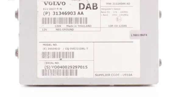Volvo XC60 Antenna control unit 31346903 31346903AA V0040029297015