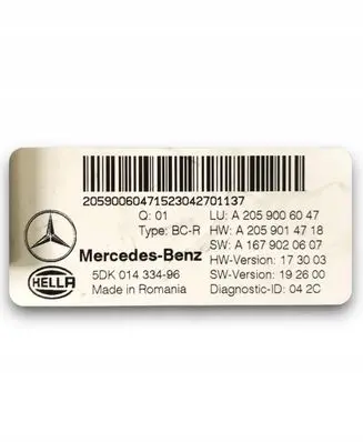 Mercedes-Benz C W205 Comfort/convenience module