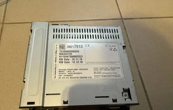 Opel Astra K GPS navigation control unit/module 39217913