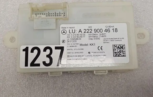 Mercedes-Benz S W222 Keyless system antenna A2229004618
