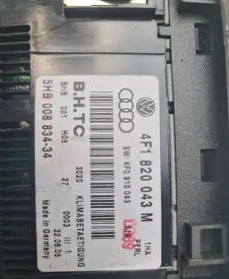 Audi A6 S6 C6 4F Climate control unit 4F1820043M 4F0910043 5HB00883434