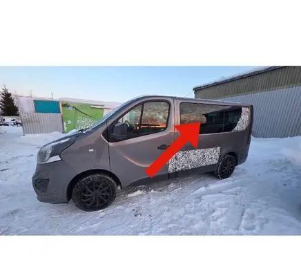 Opel Vivaro Side middle window/glass 43R004654 DOT211M94AS3