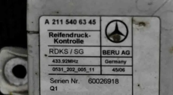 Mercedes-Benz E W211 Other devices A2115406345