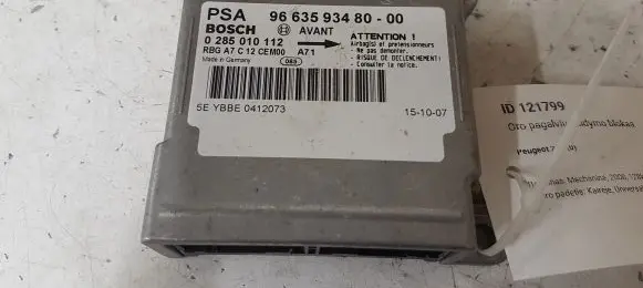 Peugeot 207 Airbag control unit/module 966359348000 0285010112