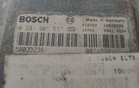 Iveco Daily 35.8 - 9 Engine control unit/module 0281001537