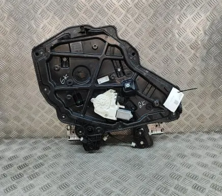 Rear door window regulator with motor