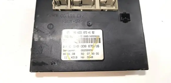 Mercedes-Benz S W221 Climate control unit A2218704192 00255936 5HB00867016