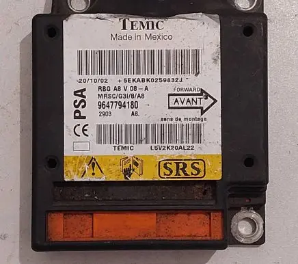 Citroen C3 Airbag control unit/module 9647794180 5EKABT0259832J L5V2K20AL22