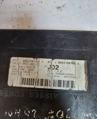Peugeot 307 Engine ECU kit and lock set 9651197480 9651196780A
