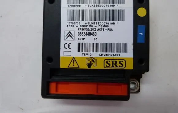 Citroen C6 Airbag control unit/module 9663440480