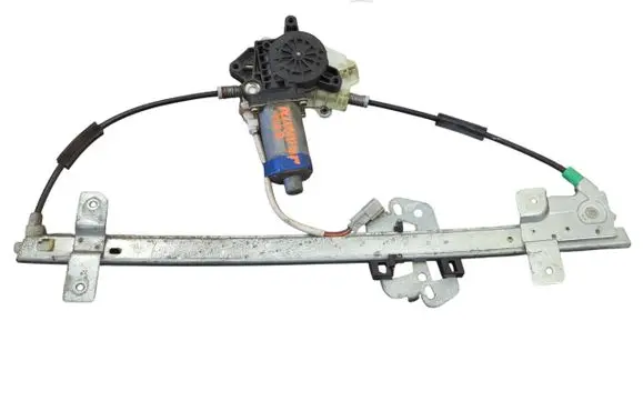 Rear door window regulator with motor