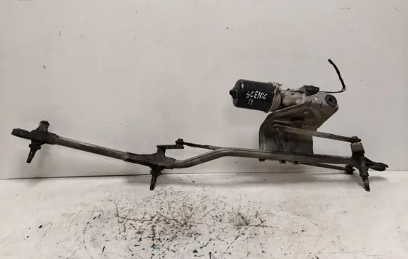 Front wiper linkage and motor