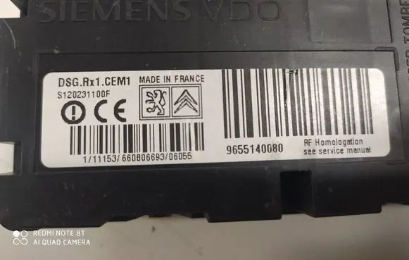 Citroen C5 Tire pressure control unit 9655140080
