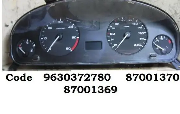 Peugeot 406 Speedometer (instrument cluster) 9630372780 87001370