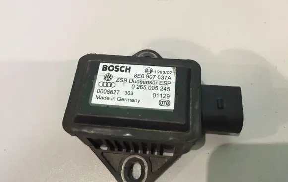 Audi A4 S4 B6 8E 8H ESP acceleration yaw rate sensor 8E0907637A 0265005245 0008627363