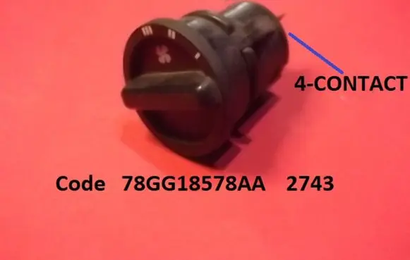 Ford Transit Interior fan control switch 78GG18578AA 2743