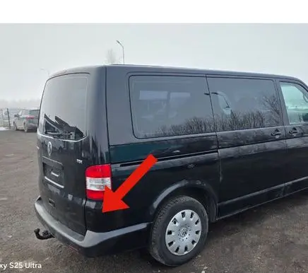 Volkswagen Multivan T5 Rear bumper corner part panel trim 7H0807322 63040