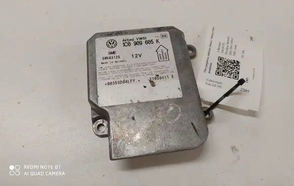Volkswagen Polo Airbag control unit/module 1C0909605K 5WK43125