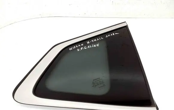 Rear vent window glass