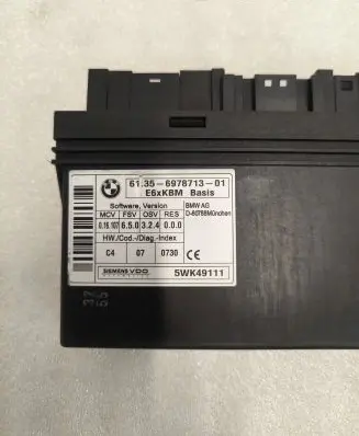 BMW 5 E60 E61 Comfort/convenience module 6978713 5WK49111 650324000